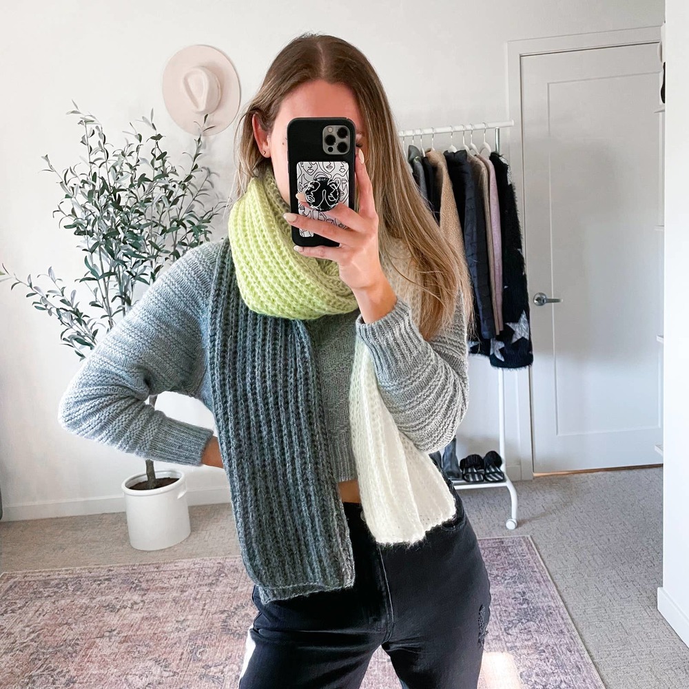 TOPSHOP Knit Color Block Scarf